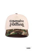 Expensive And Difficult Two Tone Canvas Cotton Cap